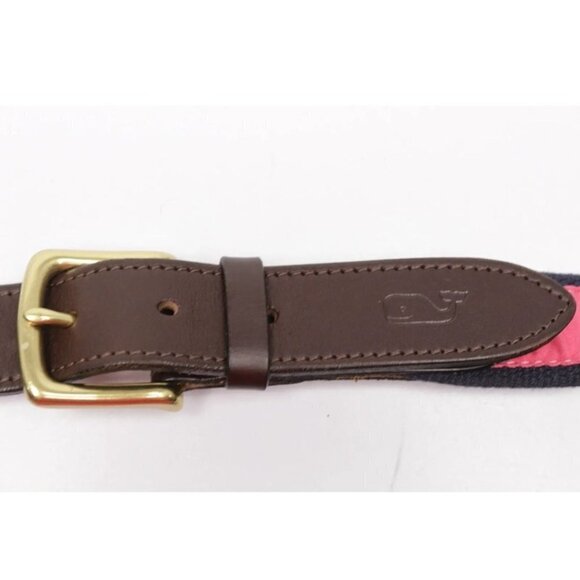 Vineyard Vines American Flag Leather Belt Size 30 - Picture 6 of 9